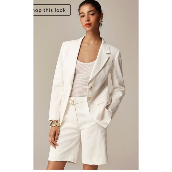 J. Crew Jackets & Blazers - J.Crew $298 Madelyn Blazer Linen Blend Ivory Size 00 BZ883